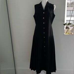 Nanette Lepore Black Button-Down Maxi Dress